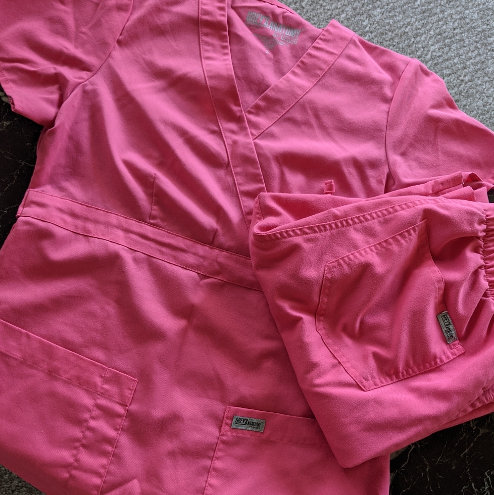 Pink Grey's Anatomy scrubs